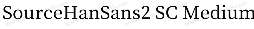 SourceHanSans2 SC Medium字体转换